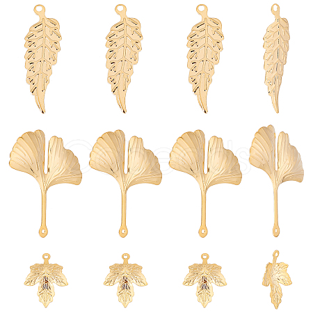 36Pcs 3 Style 304 Stainless Steel Pendants STAS-UN0035-33-1