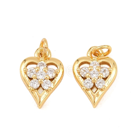Brass Micro Pave Cubic Zirconia Pendants KK-F927-12B-G-1