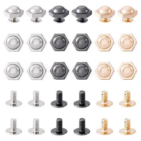 18 Sets 3 Colors Iron Screws FIND-TA0006-28C-1