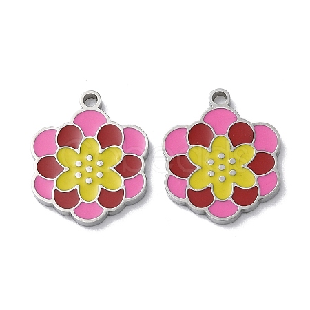 304 Stainless Steel Pendants STAS-C083-12P-01-1