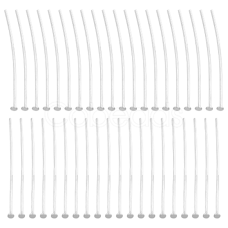 40Pcs 925 Sterling Silver Flat Head Pins STER-SC0001-08-1