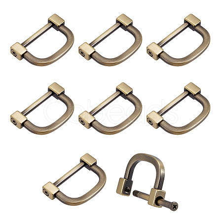 8Pcs Zinc Alloy D Clasps Accessories FIND-NB0006-32-1