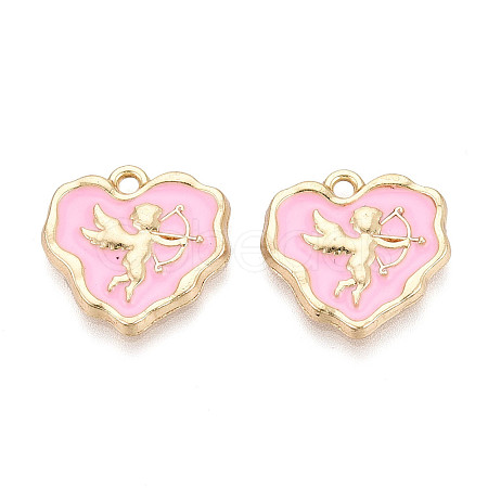 Alloy Enamel Pendants ENAM-T024-23B-G-1