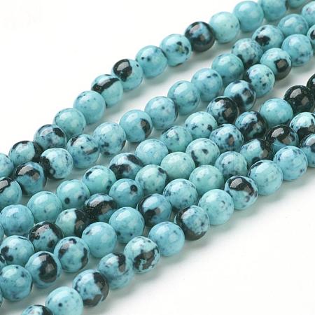 Synthetic Ocean White Jade Bead Strands G-J350-10mm-07-1