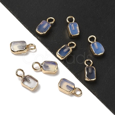 Opalite Rectangle Charms G-Q169-07G-01-1