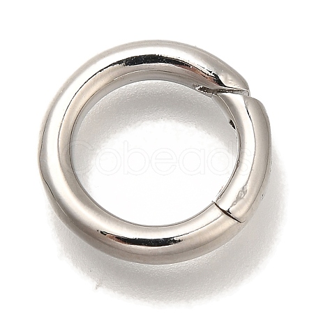 Rack Plating Brass Spring Gate Rings KK-I720-05P-1