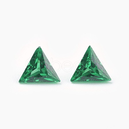 Cubic Zirconia Pointed Back Cabochons ZIRC-WH0001-A07-1