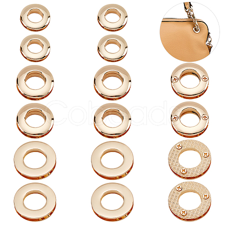 18Pcs 3 Style Alloy Grommet Eyelet Findings FIND-WR0006-18LG-1