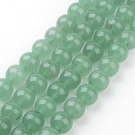 Natural Green Aventurine Beads Strands GSR10mmC024-1