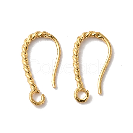 Long-Lasting Plated Brass Ear Wire KK-K381-07G-01-1