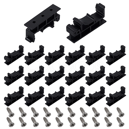 20 Pairs Plastic DIN Rail Mounting Bracket FIND-GA0007-27A-1