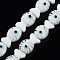 Handmade Lampwork Beads Strands, Fish with Evil Eye Pattern, White, 19~20x12.5x9mm, Hole: 0.8mm, about 25pcs/strand, 18.90 inch(48cm)