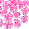 Transparent Acrylic Beads, Bear, Camellia, 26.5x24.5x15mm, Hole: 3mm, about 135pcs/500g