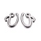 Gunmetal Plated Alloy Letter Pendants, Rack Plating, Cadmium Free & Lead Free, Letter.U, 12x11x2mm, Hole: 1.5mm