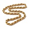 PVD Vacuum Plating 201 Stainless Steel Rope chain Necklaces, Real 18K Gold Plated, 23.43~23.82 inch(59.5~60.5cm)