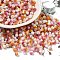 Baking Painted Glass Seed Beads, Bicone, Old Rose, 4.5x4mm, Hole: 1mm, about 6428pcs/pound