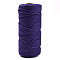 Cotton String Threads, Macrame Cord, Decorative String Threads, for DIY Crafts, Gift Wrapping and Jewelry Making, Indigo, 3mm, about 109.36 Yards(100m)/Roll.