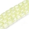 Natural Selenite Beads Strands, Dyed, Drum, Champagne Yellow, 12x8mm, Hole: 1.2mm, about 32pcs/strand, 15.43''(39.2cm)