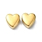 Ion Plating(IP) 304 Stainless Steel Beads, Heart, Real 18K Gold Plated, 10x9.5x5mm, Hole: 2mm