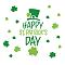 PVC Wall Stickers, Wall Decoration, Saint Patrick's Day Themed Pattern, 300x590mm