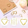 12Pcs 12 Styles 304 Stainless Steel Keychain Clasps Ion Plating(IP) STAS-CJ0003-29-3