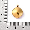 High Polished 316 Stainless Steel Faceted Glass Pendants STAS-K258-47G-05-3