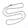 Non-Tarnish 304 Stainless Steel Round Snake Chain Necklace NJEW-S420-009A-P-4