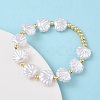 Brass & Plastic Beaded Stretch Bracelets for Women BJEW-F515-09G-2