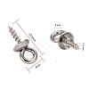 Tarnish Resistant 304 Stainless Steel Screw Eye Pin Peg Bails STAS-E076-05-3