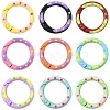 14Pcs Spray Painted Alloy Spring Gate Rings FIND-FS0004-58-1