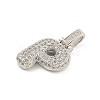 Brass Micro Pave Clear Cubic Zirconia Pendants KK-B099-01P-P-2