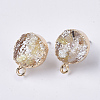 Druzy Resin Stud Earring Loops RESI-S383-028F-2