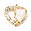 304 Stainless Steel Enamel Pendants STAS-D393-04G-1