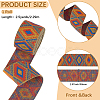 2.5Yards Rhombus Vintage Jacquard Polyester Ribbon OCOR-CY0004-48B-2