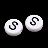 Opaque White Acrylic European Beads AC-CBA3BDD-01S-2