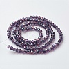 Electroplate Glass Beads Strands EGLA-F124-FR-B08-2
