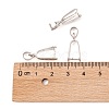 Brass Ice Pick Pinch Bails KK-K802-P-3
