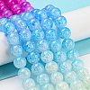 Spray Painted Crackle Glass Beads Strands DGLA-C002-10mm-05-2
