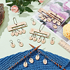 Oval Wooden Pendant Locking Stitch Markers and Frame HJEW-FG00009-5