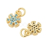 Brass Micro Pave Cubic Zirconia Pendants KK-U056-12G-2