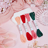 4 Skeins 4 Colors 6-Ply Cotton Embroidery Floss EMBR-WH20001-003B-4