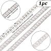 Double Rows Alloy Rhinestone Cup Chain FIND-NB0002-71-5