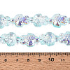 Electroplate Transparent Glass Beads Strands EGLA-N055-04A-02-4