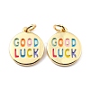 Brass Enamel Pendants X-KK-K250-25G-1