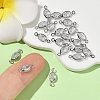 SHEGRACE Brass Pave Cubic Zirconia Oval Connector Charms XGRQ2O400-439A-P-5