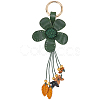 Leather and Alloy Keychain HJEW-WH20022-04B-10-6