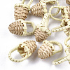 Handmade Reed Cane/Rattan Woven Pendants WOVE-T006-090A-1