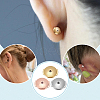 18pcs 3 Colors Brass Ear Nuts KK-PH0011-68-5