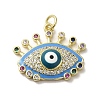 Brass Micro Pave Cubic Zirconia Pendants KK-E092-09G-04-1