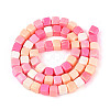 Handmade Polymer Clay Beads Strands CLAY-N013-25A-03-2